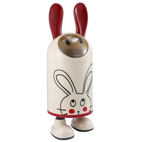 Cute rabbit trash can - can, lid