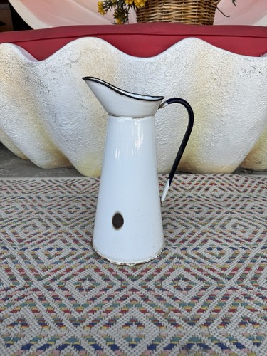 Vintage white enamel - enamel, large