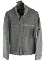 WEIRD FISH White Macaroni Jumper Size L Mens Full Zip Casual Outdoors Outerwear