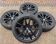 UNMARKED GENUINE BMW G20 780M 18 WINTER ALLOY WHEELS PIRELLI 7mm+ RFT TYRES