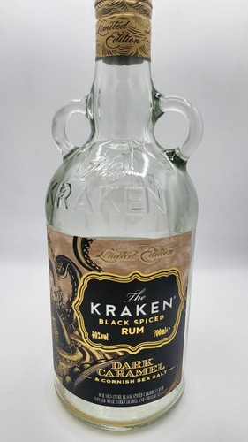 Empty kraken bottle - bottle, dark