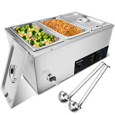 Commercial Bain Marie Electric Food Warmer Anti-Dry Burn & Reset Button Buffet 