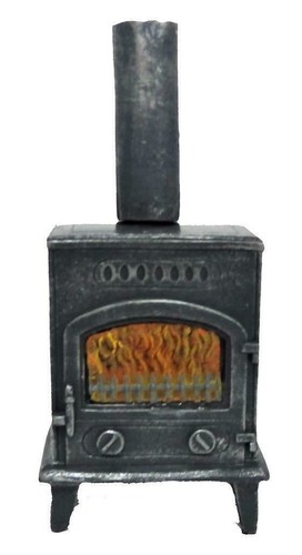 Dolls house wood - wood, burner