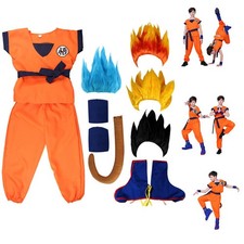 Anime Dragon Ball Z Son Goku Cosplay Costume for Kids Adults