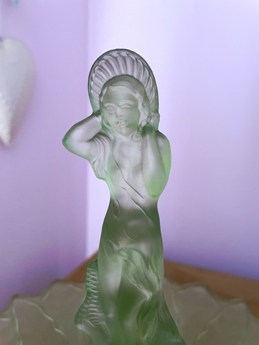 Vintage art deco uranium glass