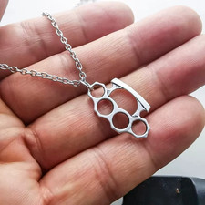 Brass Knuckles Duster Pendant