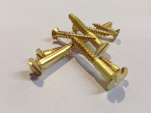 Flat slotted brass countersunk - slotted,