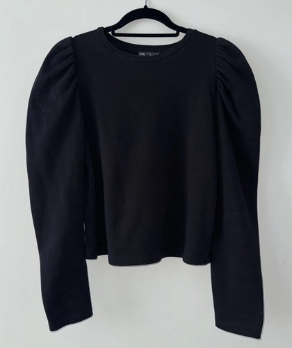 Zara black sweatshirt blouse - zara, sweatshirt/