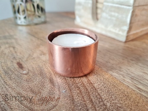 Real copper tea light candle - real,