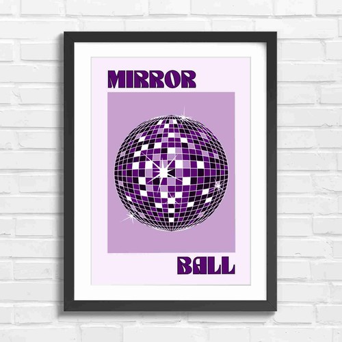 Disco mirror ball pop art - ball,
