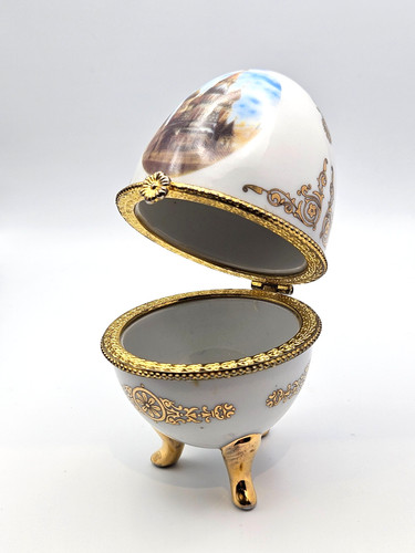 Russian porcelain egg - porcelain, trinket