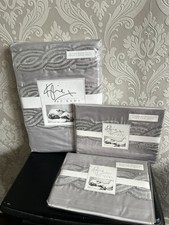 Kylie Minogue Double Duvet Set Silver Sequin Wave 