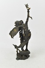 "War Cry" By Jim Ponter Franklin Mint Bronze Statue Native American 33cm Tall