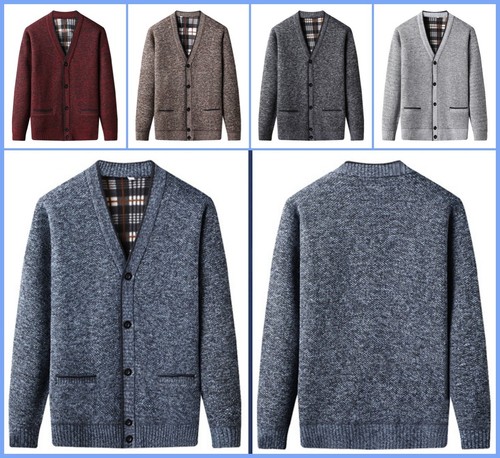 Mens button thick winter - button, up