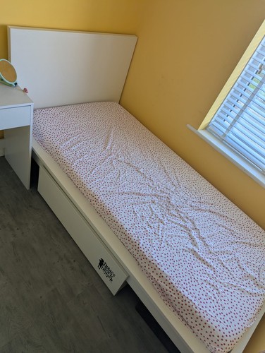Ikea white single bed - single,