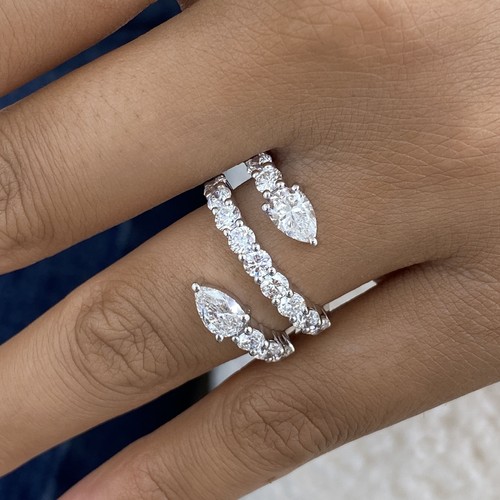 7ct pear round - band, ring