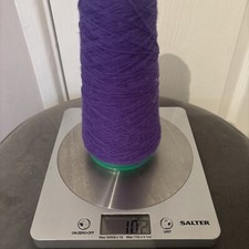 Purple Lambswool yarn on cone 102g