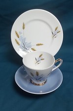 Vintage Windsor Bone China TRIO  Tea Cup Saucer and Tea Plate - Windswept
