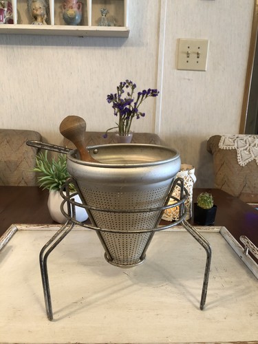 Vintage mirro aluminum - aluminum, cone