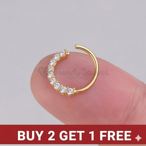 6mm gold nose ring - ring, hoop