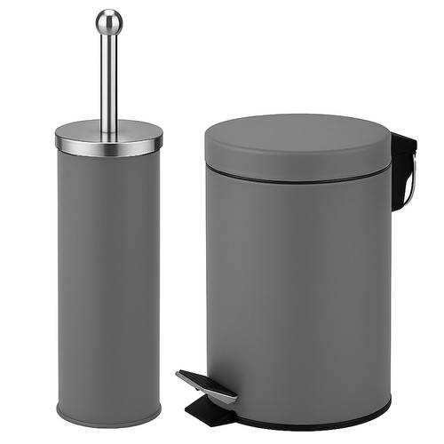 Grey bathroom pedal - grey, bin