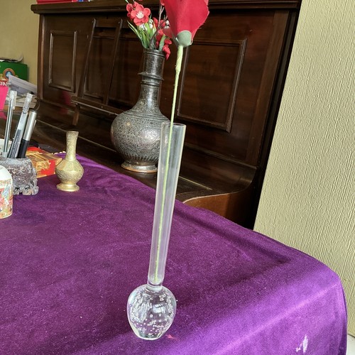 Clear glass bubble bud - clear,