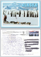 c40466 Dog sled team Mt McKinley Alaska USA  postcard 2010 stamp