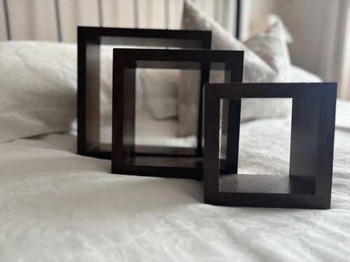 Next dark wood - dark, square