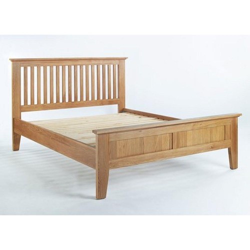 Solid oak king size bed - king,