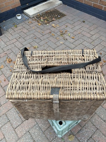 Vintage wicker fishing basket - vintage,
