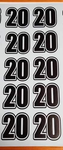 Race number vinyl decals - number,