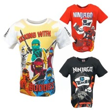Boys Girls Kids Children Lego Ninjago Short Sleeve T Shirt Top age 2-12 years N