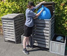 Single Wheelie Bin Stores 2 BinGarden Planters 2 Storage Hide Recycling box wood