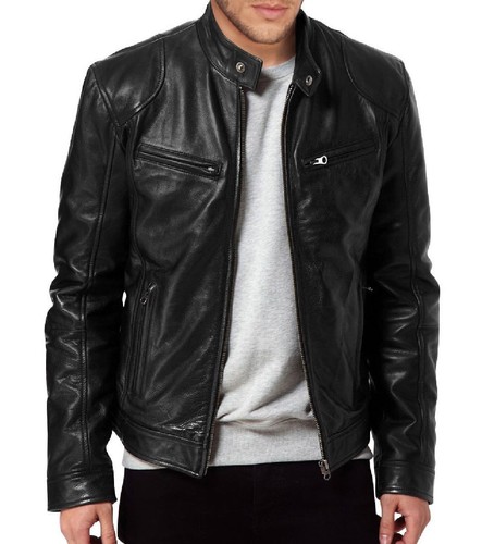 Mens black genuine leather - mens,