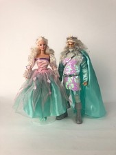 CUSTOM MADE BARBIE DOLLS - ELVEN ROYAL COUPLE - IN HAND MADE/REWORKED OUTFITS