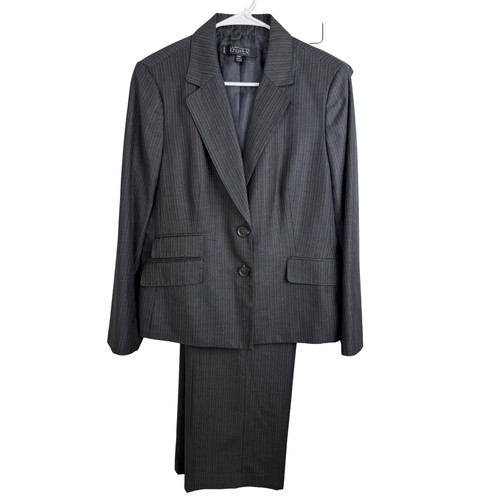 Kasper petite gray pinstripe - gray,