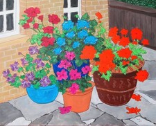 original painting  : flowers