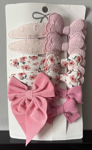 11pc girls pink hair clip - 11pc,