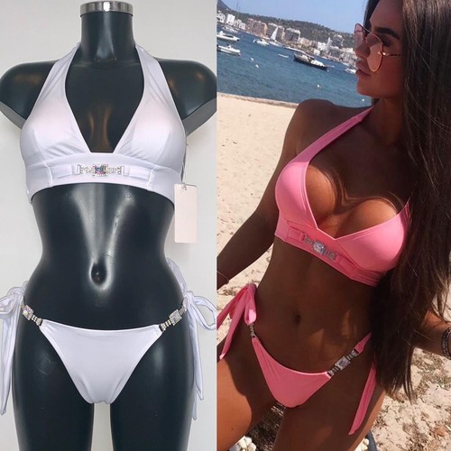 Rhinestone bikini like beach - bikini,