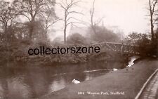 1918 Sheffield Weston Park Real Photo postcard Buy War bonds Cancel