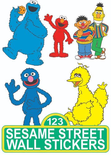 Sesame street wall window - sesame,