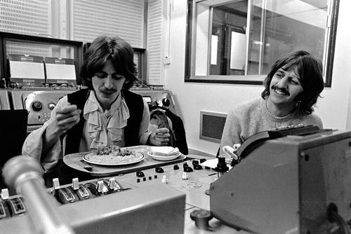 The beatles eating black and - beatles,