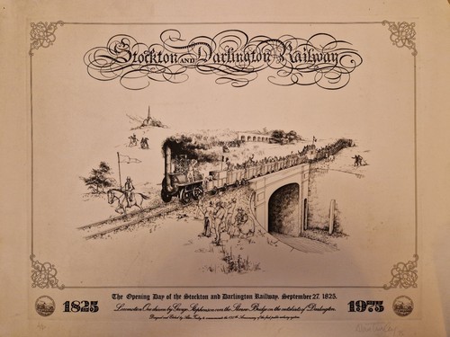 Railway print stockton and - railway,