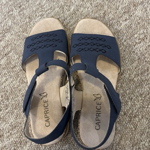 Caprice navy comfort wedge - comfort,