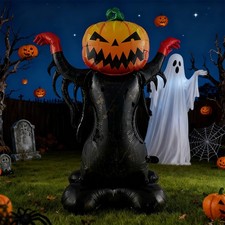 115cm Halloween Inflatable Ghost Pumpkin Outdoor Garden Blow Up Decoration UK