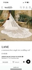 Amixi Lane Veil Lace Single Tier Wedding Veil Never Worn