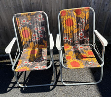Pair Vintage Floral Folding