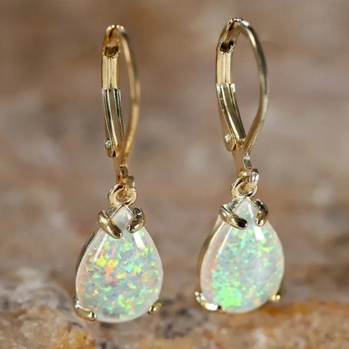 9ct gold opal white fire - 9ct,