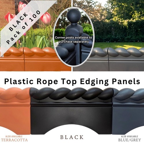 100x black rope top plastic - rope,