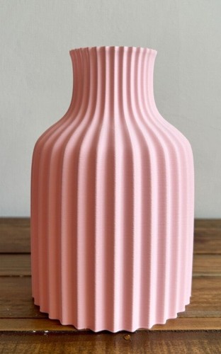 Printed vase ribbed - -,
